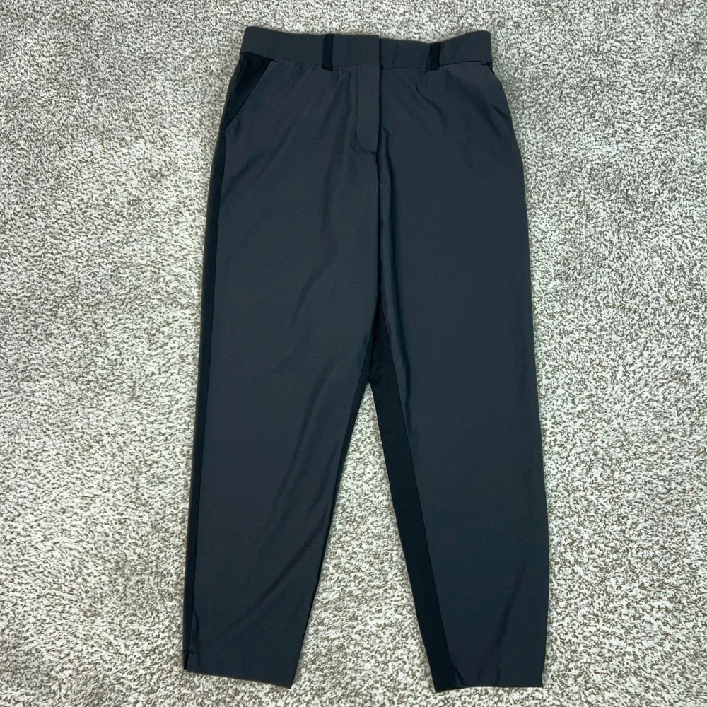 Nike Pants Womens Large Black Comfort Dri-FIT Golf Tapered Stretch Trousers Logo